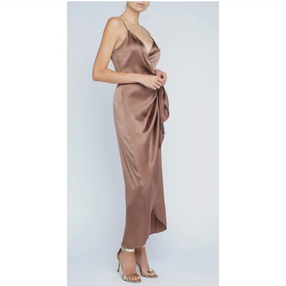 New with tags never worn L'Agence Silk Wrap Maxi Dress